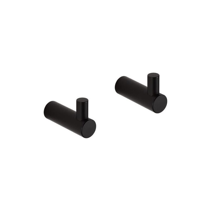 Set Mit 2 Wandhaken Aus Edelstahl Für Bad Und Küche, Schwarz