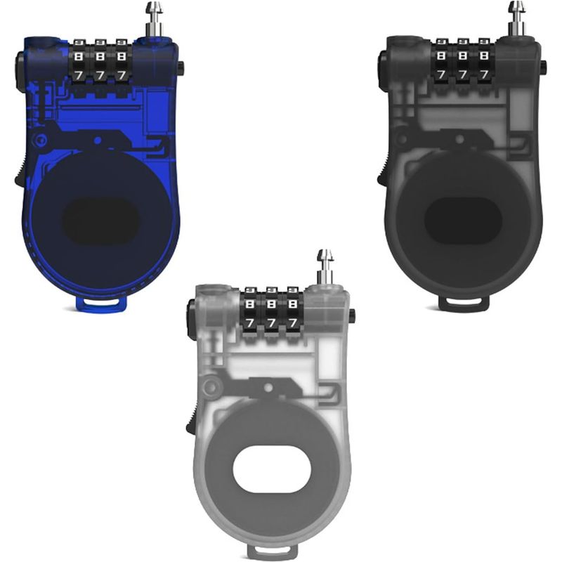 Set Aus 3 Dreistelligen Zahlenschlössern Mit Einziehbarem Kabel, Verstellbare Länge Bis Zu 1 M, Passwort-reset-taste, Einfach Zu Bedienen, Geeignet Für Reisetaschen