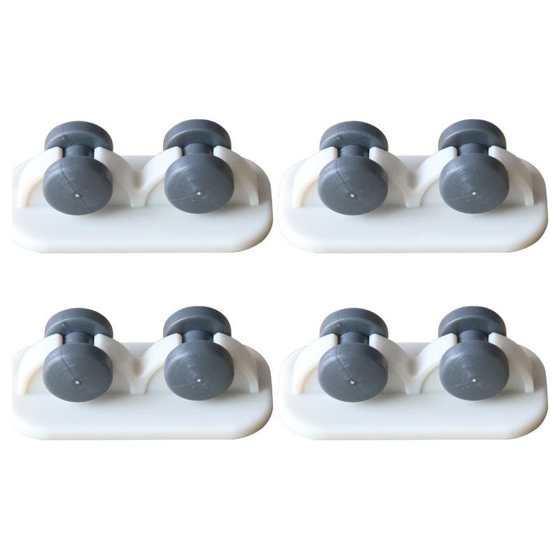 8 Stück Mini-selbstkleberollen, Kleine Selbstklebende Kunststoffräder Für Möbel, Behälter, Servierwagen, Tische, Hocker, Aufbewahrungsbehälter (weiß, Einwegrolle)