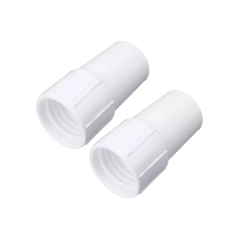 2 Stück Poolarmaturen, Pool-staubsaugerschlauch, Skimmer-einlassanschluss, Saugschlauchverbinder, Whirlpool-staubsaugeradapter, Reinigungsmittel, Weiß
