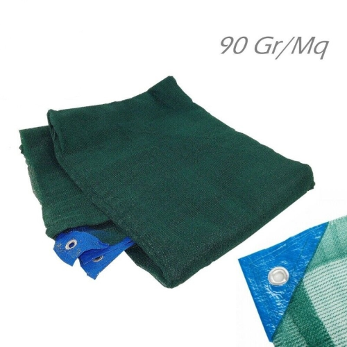 Pugliese Antispine Olivenernte-tuchnetz 6x8 M Aus Polyethylen-monofilament, Stabilisiert Gegen Uv-strahlen 90 Gr / Mq Mit Offnung Verde 6 X 8 Mt