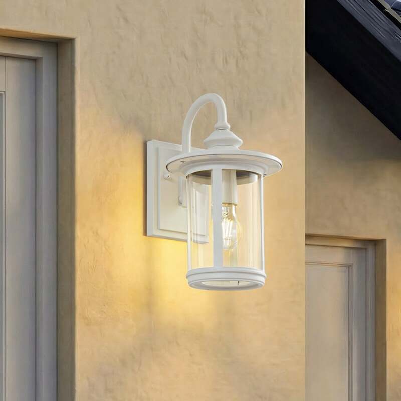 [neuwertig] B-ware Lindby Außenwandleuchte Zayn Led Gartenleuchte Wandleuchte Dimmbar Weiß 33 Cm