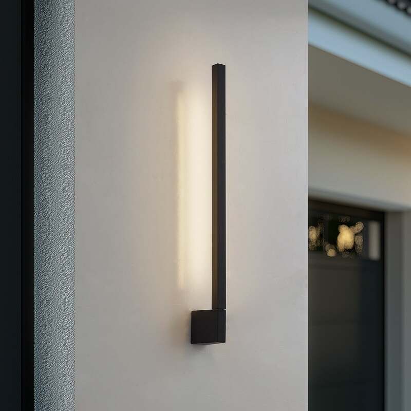 [neuwertig] B-ware Lindby Wandleuchte Außen Neano Led Gartenlampe Lampe Schwarz 60cm Ip54