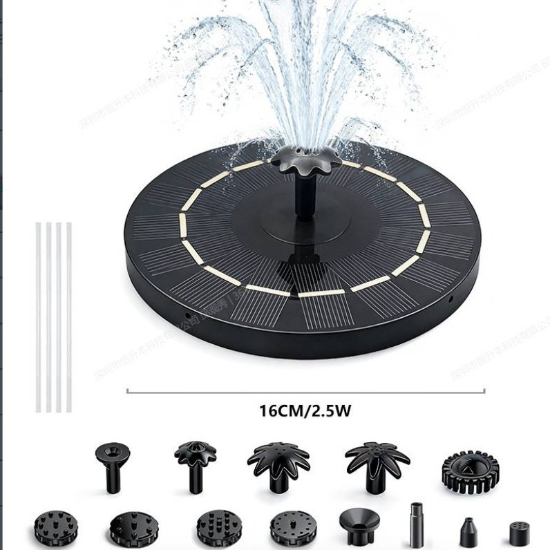 2,5-w-solarbrunnen – Integrierter Akku – Solar-teichpumpe – Elegantes Und Leistungsstarkes Design