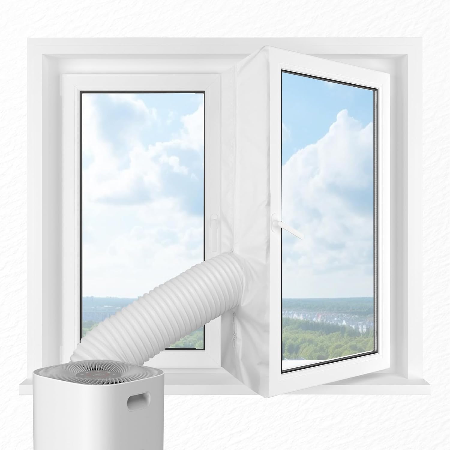 Fensterdichtung Für Mobile Klimageräte – 3 M, Kompatibel Mit Ein- Und Zweischlauch-klimageräten, Verbessert Die Effizienz, Für Fenster Bis Zu 300 Cm Breite