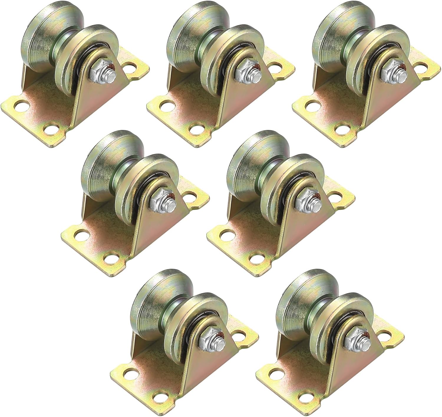 7-teiliges Heberollenset, Keilnutrolle, Heberad, Seilrollen, Schiebetorschiene