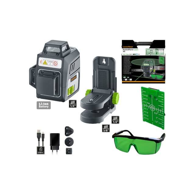 Laserliner - Kreuzlinienlaser PocketPlane-Laser 3G inkl. Zubehör