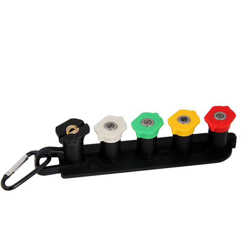 Set Mit 5 Hochdruckreiniger-sprühdüsen Inklusive Halterung, 5 Modi, Messing Und Gummi, Schnellanschluss