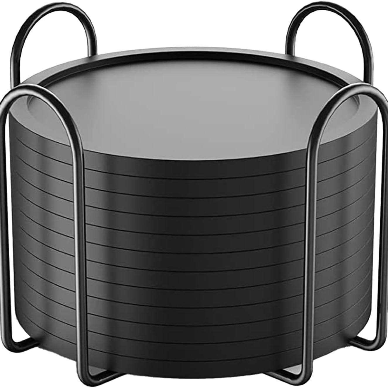 Schwarze Silikon-untersetzer – 12er-set – Rutschfeste Untersetzer & Tassenuntersetzer, Spülmaschinenfest – Untersetzer Für Bier