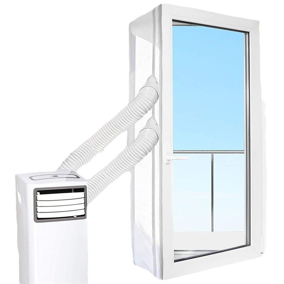 Universeller Isolierender Fensterabdeckungsadapter Für Dreh-kipp-fenster Von Mobilen Klimageräten, 400 Cm, Außenisolierung, Reißverschluss