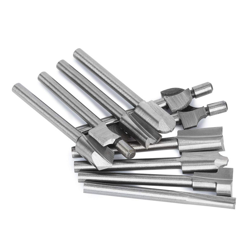 10-teiliges Set 3-mm-schaft-fräser Aus Hss Für Die Holzbearbeitung