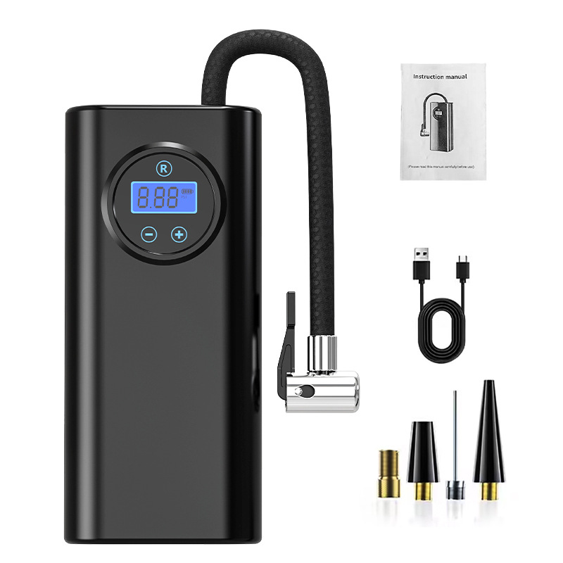 Mini-elektroluftpumpe 3000 Mah – Digitales Lcd-display – Led-beleuchtung