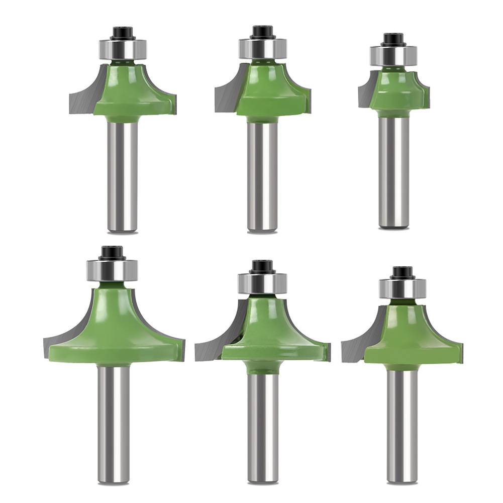 6er-set 8-mm-fräser – Viertelrundfräser – Kohlenstoffstahl – Für Hartfaserplatten Und Mdf – Präzise Verarbeitung