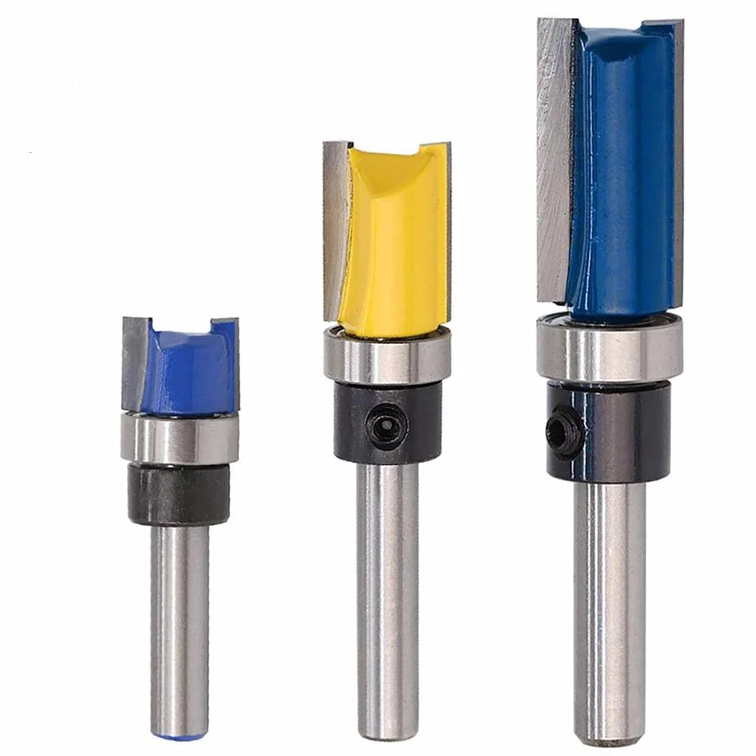 3-teiliges 1/4"-nutfräser-set Für Oberfräsen, Bündigschaft-fräser, Oberlager-fräser