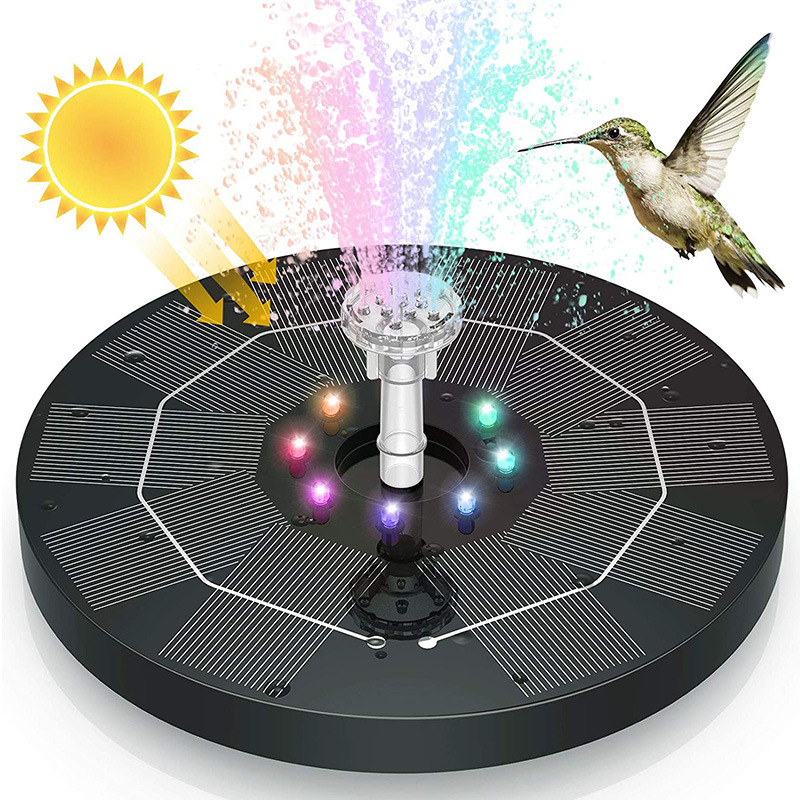 Elektrischer Solarbrunnen, Solarwasserpumpe, Solarpanelpumpe, 3-w-schwimmpumpe Für Die Gartenbewässerung Im Freien – Für Garten, Terrasse Und Vögel