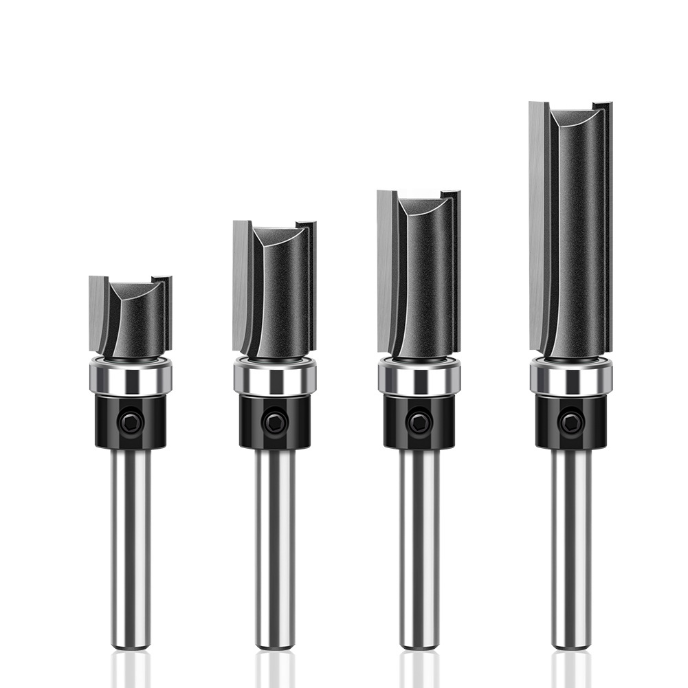 4er-set Kopierfräser Mit 6-mm-schaft, Ausgestattet Mit Kugellagern, Professionelles Schneidwerkzeug Für Oberfräsen