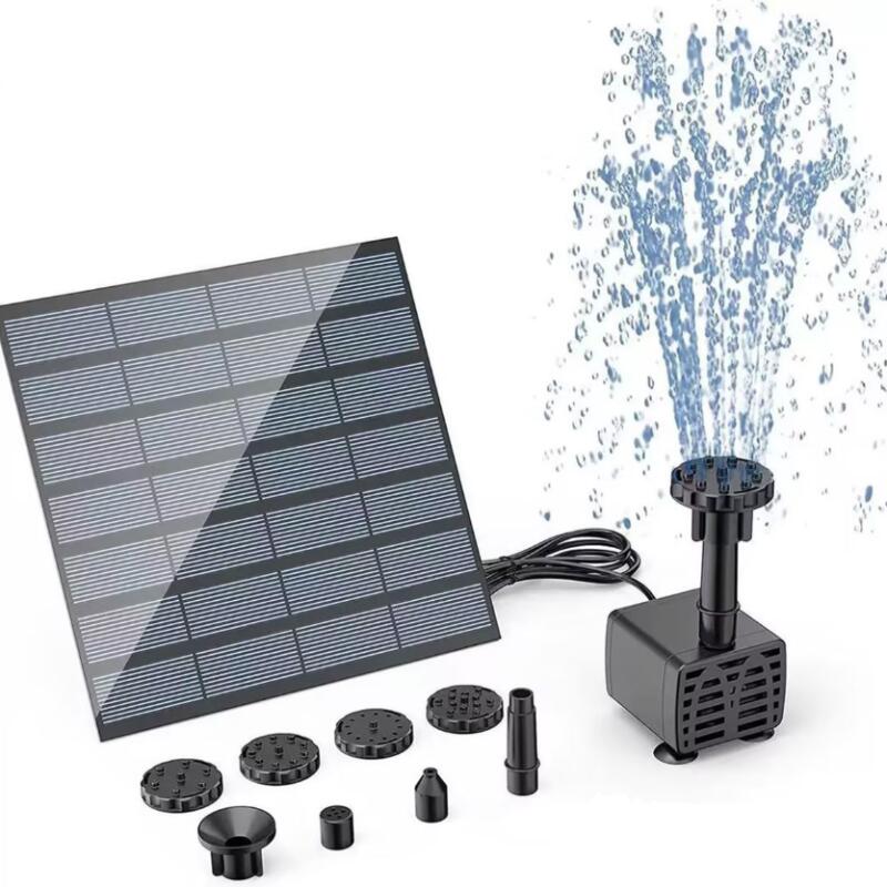 1,5-w-solarpumpe Für Springbrunnen, Monokristallines Panel, Einstellbare Sprühhöhe, Geeignet Für Kleine Teiche