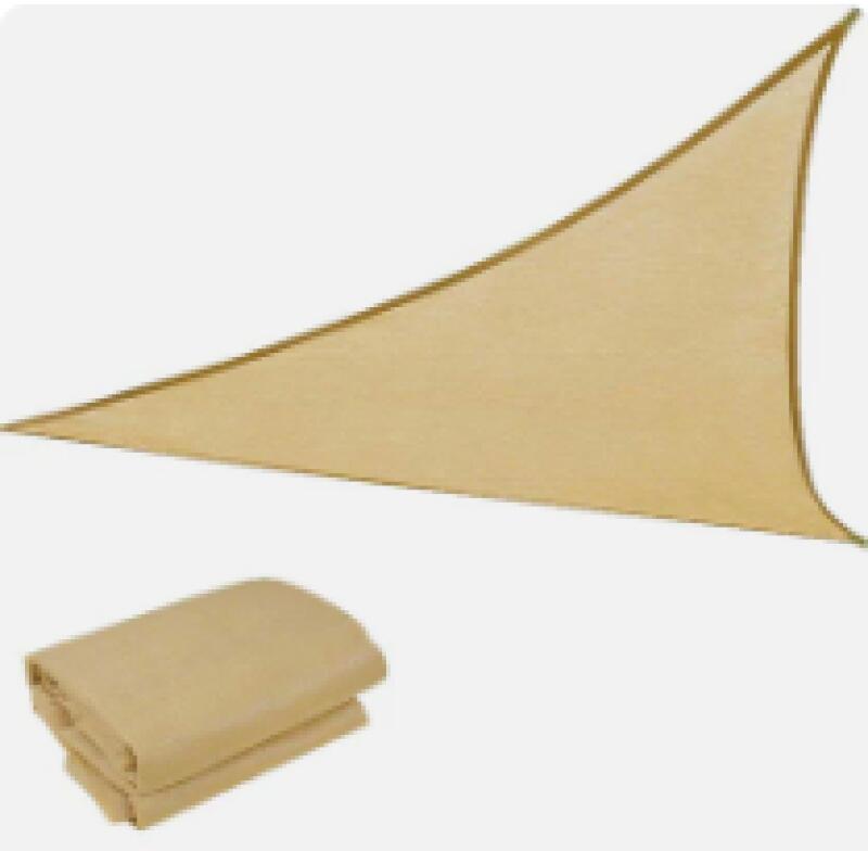 Dreieckiges Sonnensegel 3x3x3 M, Atmungsaktives Hdpe, Sonnenschutzgewebe, 95 % Uv-schutz, Winddicht, Für Garten, Terrasse, Camping, Sand