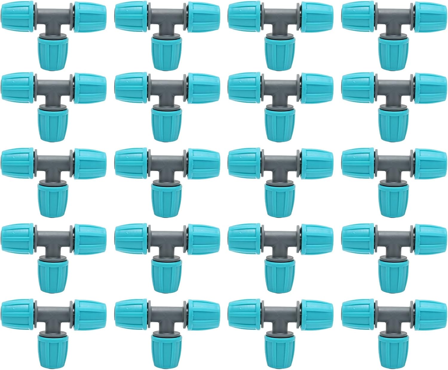 T-stücke Für Bewässerungsschläuche, 16 Mm 3-wege-pe-anschluss Mit Verriegelungsmechanismus, Einfach Zu Installieren Für Gewächshäuser, Gärten Und Pflanzenbewässerung.