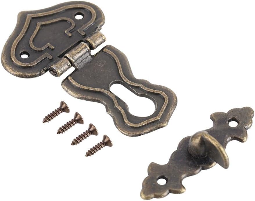 Bronze-riegelschloss, Antike Hakenriegelschlösser Für Kleine Schmuckkästchen, Koffer Und Schränke, 10 Stück
