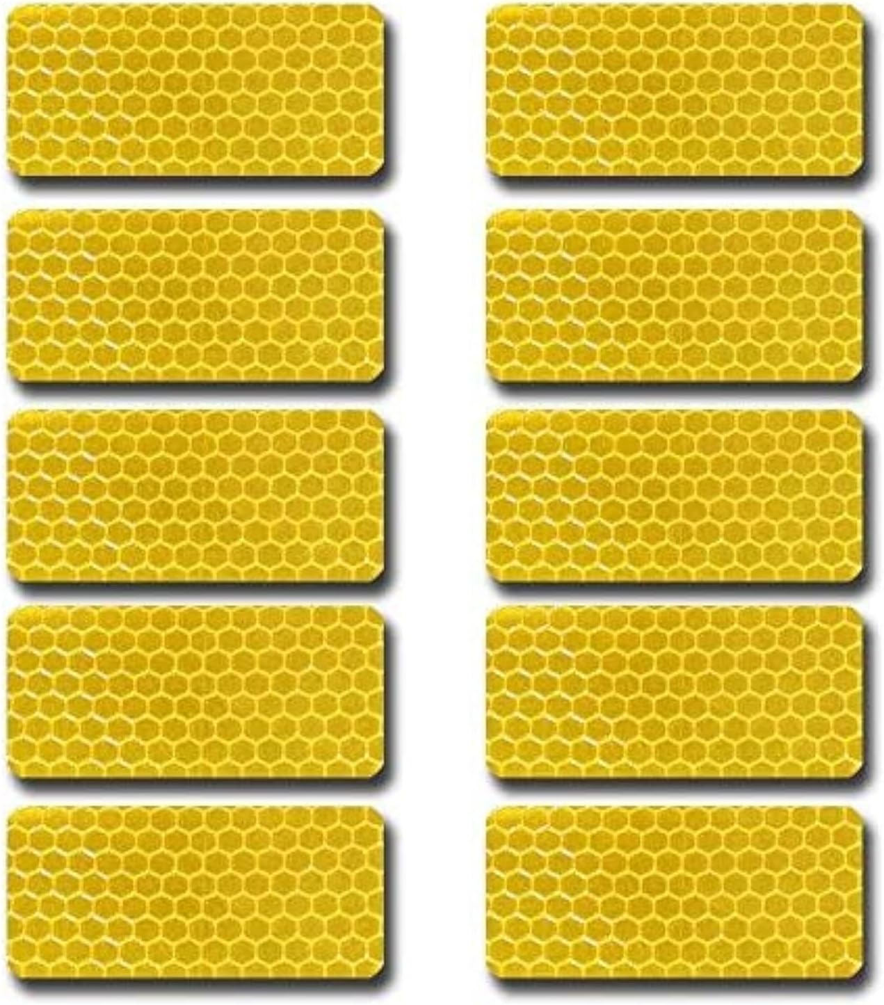 70x Hochreflektierendes, Selbstklebendes Vinylband Mit Hoher Intensität Für Boote, Fahrräder, Anhänger, Helme, Sicherheitswarnungen, Rechteckige Form, Gelb
