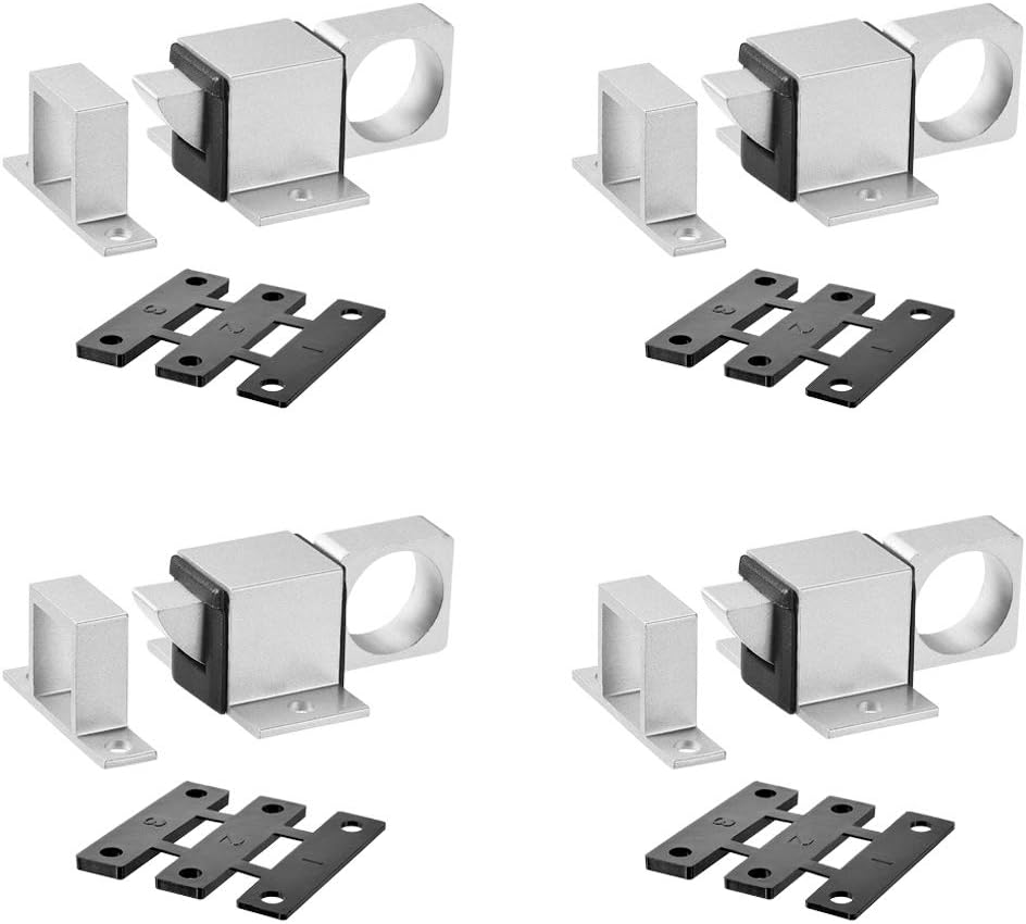 Set Mit 4 Automatischen Sicherheitstürschlössern Aus Aluminiumlegierung Für Fenstertüren, Silberfarben