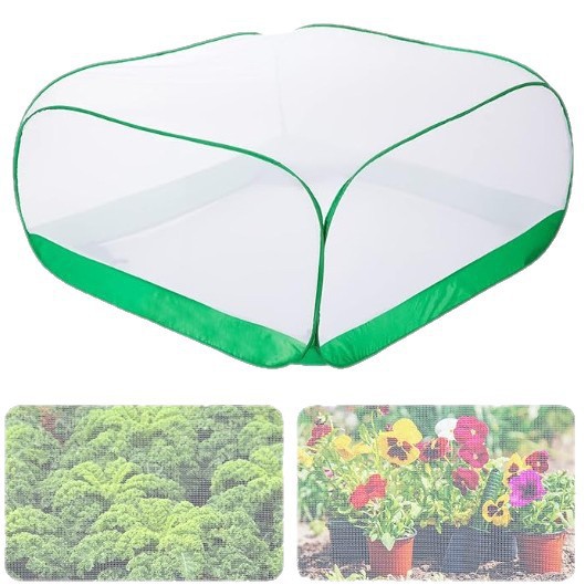 Abdeckung Für Hochbeete, Feinmaschig, Faltbar, 100 X 100 X 50 Cm Schutznetz Für Obst, Gemüse, Blumen Und Hochbeete