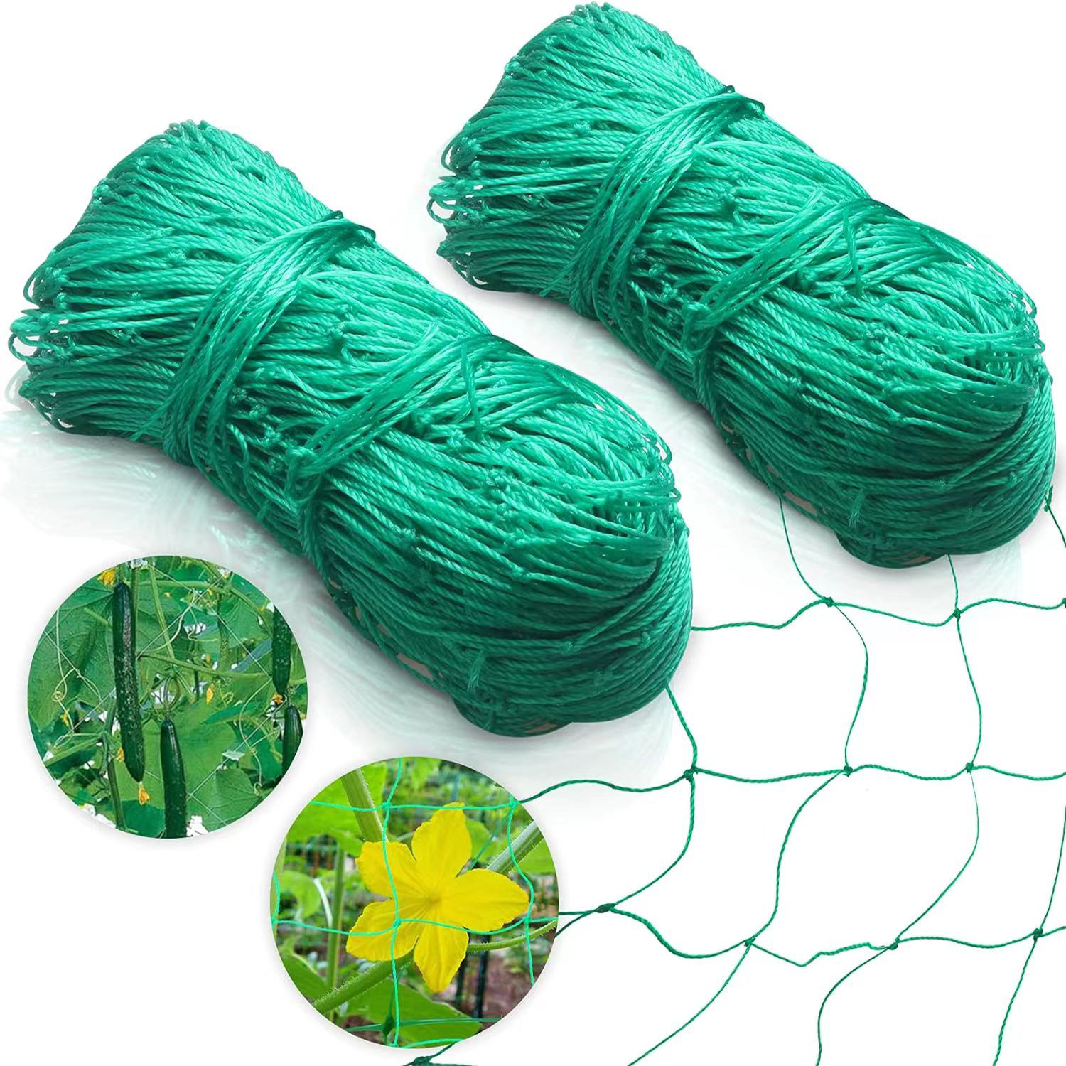 2-teiliges Kletternetz Mit Großem Maschengewebe, 1,8 X 2,7 M – Robust Für Gurken, Tomaten Und Kletterpflanzen – Einfache Montage