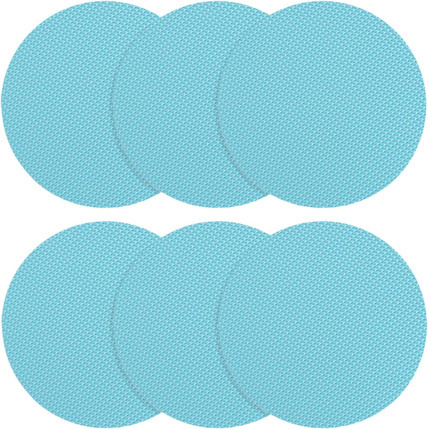 Runde, Rutschfeste Aufkleber, Wasserfeste Gummikreise 6 Stück, 10 Cm Durchmesser, Selbstklebend, Rückstandsfrei Haftend, Für Bad, Küche, Fliesen, Marmor, Treppenhaus, Peva-material, Hellblau