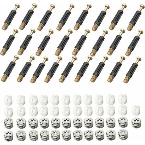 25-teiliges Montage-set, Nockenverbinder, 3-in-1-möbelverbinder, Exzenter-möbelverbinder