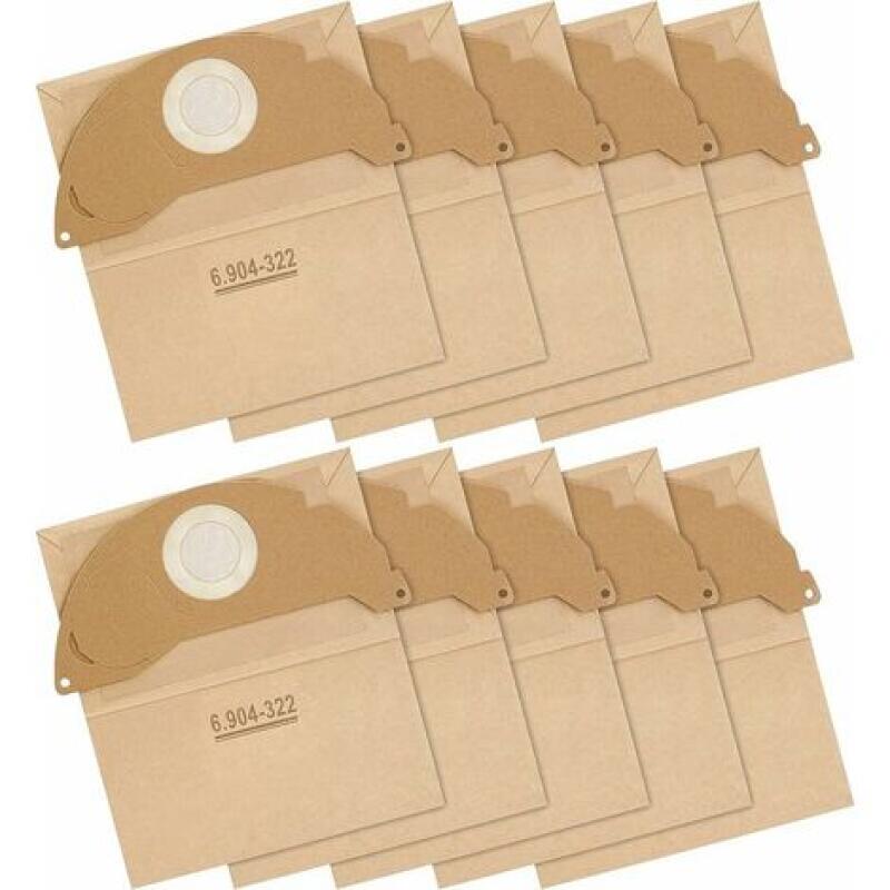 Packung Mit 10 Papierfilterbeuteln Für Kärcher Wd2 Mv2 A 2004/2054 Staubsauger. Ersetzt Wd2 6.904-322.0 Beutel.