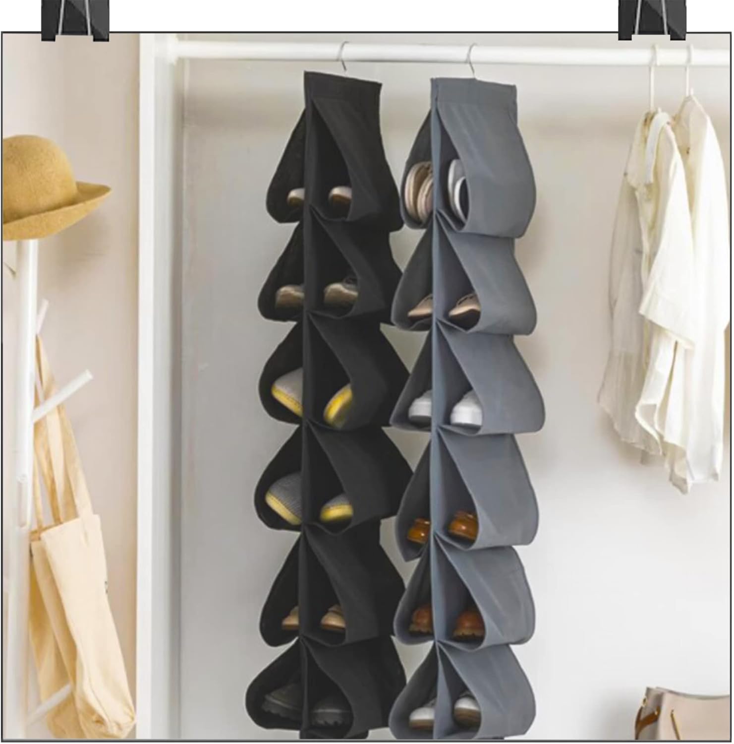 Hängender Schuh-organizer, Türhänger – 117 X 32 Cm Mit 12 Fächern, Tür-organizer, Schuhregal