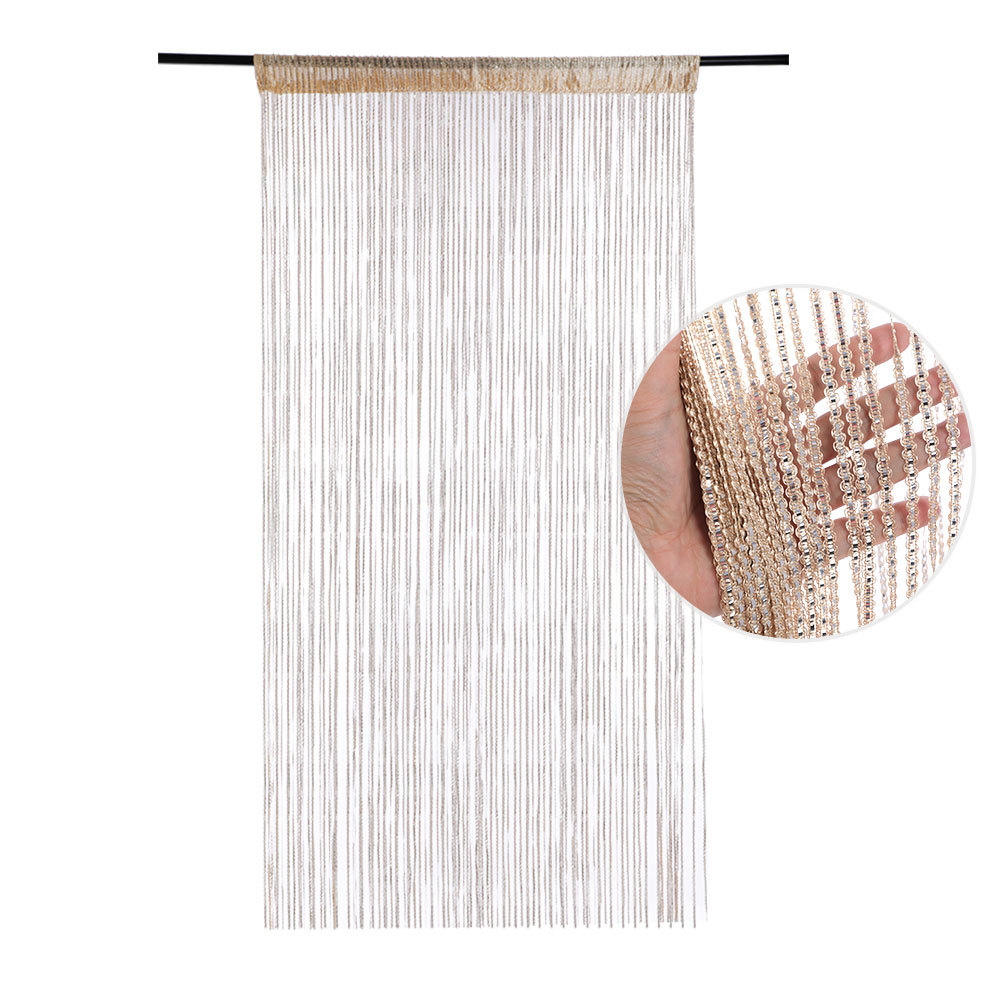 2-teiliges Türvorhang-set, 91 X 200 Cm, Fadenvorhang, Dekorativ Für Raumteiler, Hochzeit, Weihnachten, Schlafzimmer, Garten
