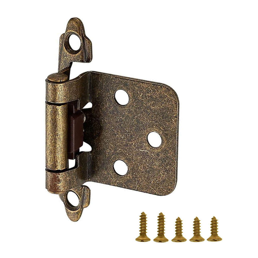 Paar Scharniere Mit Schrauben, Selbstschließend, Frontmontage Für Variable Küchenwandschranktüren (antikbronze)