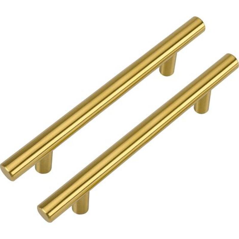 Stück, Gebürsteter Küchenschranktürgriff, Edelstahl-t-knopf, 192 Mm Lochabstand