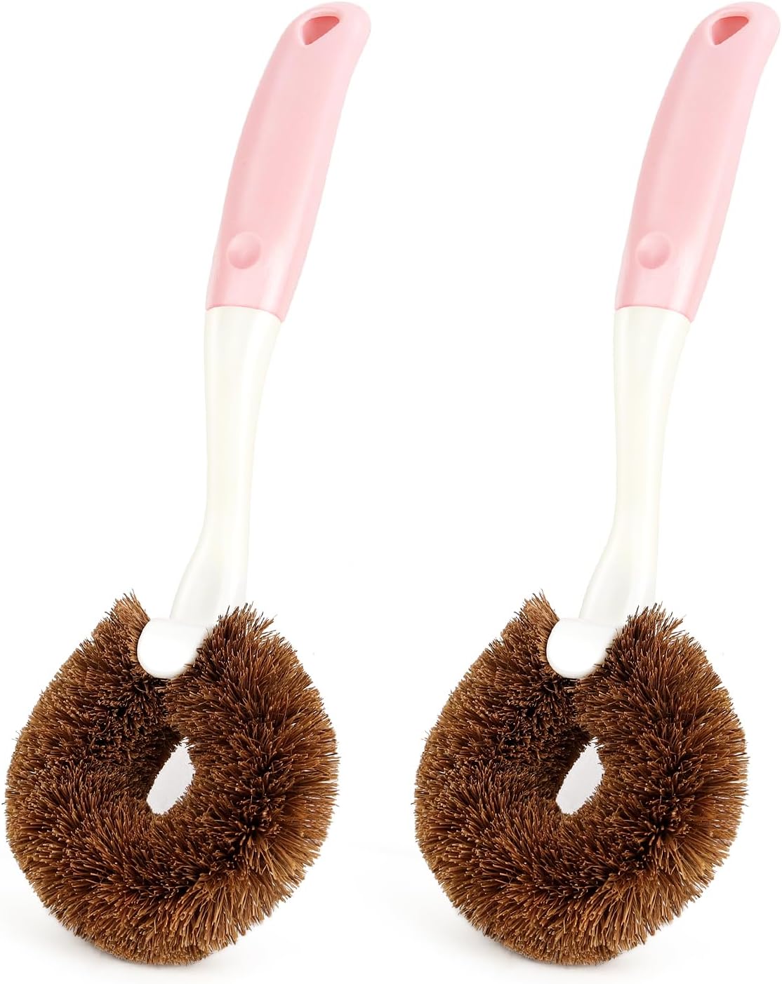 Set Mit 2 Küchenbürsten Mit Griffen Für Töpfe, Pfannen Und Spülbecken, 26 Cm Lang, Rosa, Kunststoff