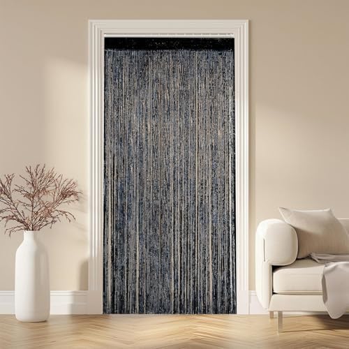 Perlenbesetzter Fliegengittervorhang, 100 Cm X 200 Cm, Perlenbesetzter Türvorhang Für Den Außenbereich, Moskitonetz, Raumteiler, Dekorative Schnurvorhänge
