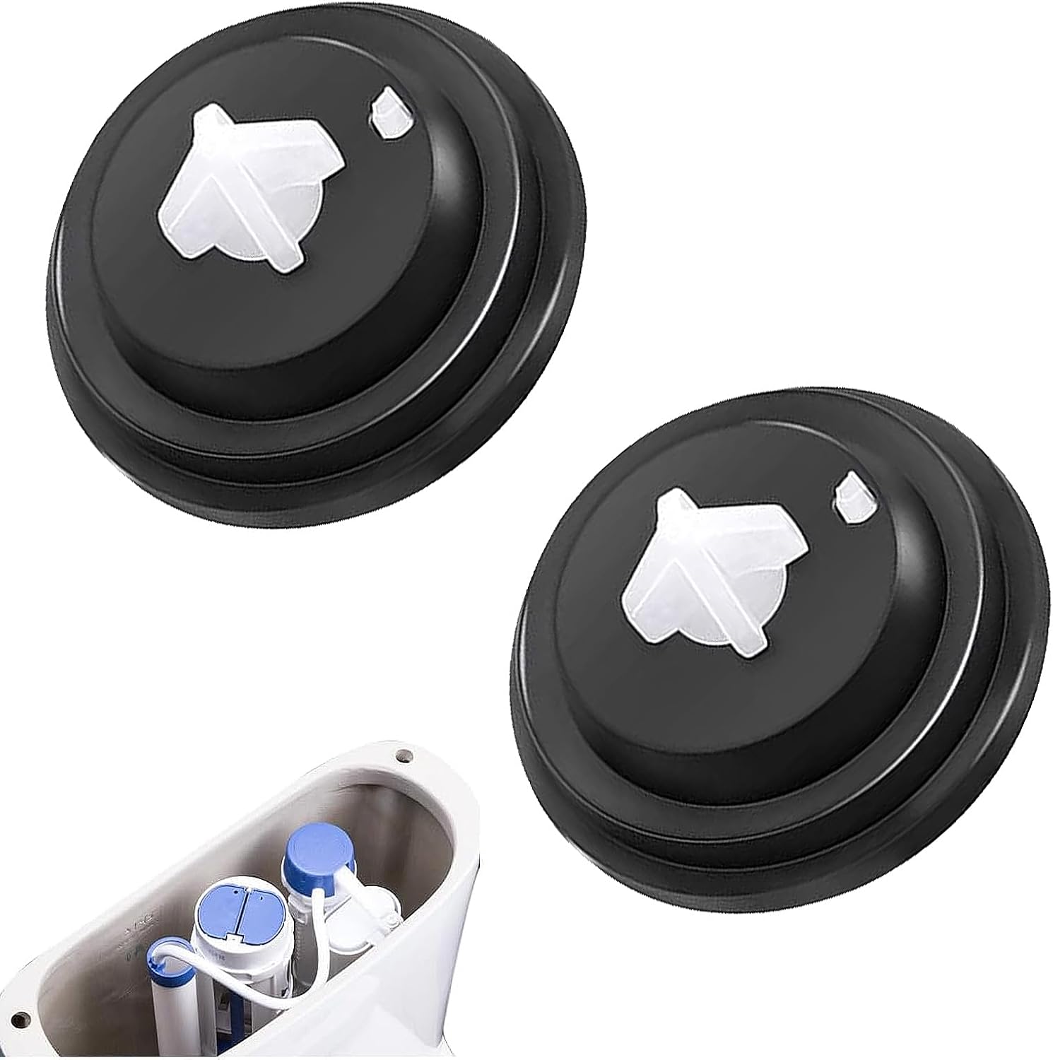 Set Mit 3 Toilettenspülkasten-füllventilen, Spülkastendichtungen, Kappenmembran, Ersatzteilen, Dichtungsmembran