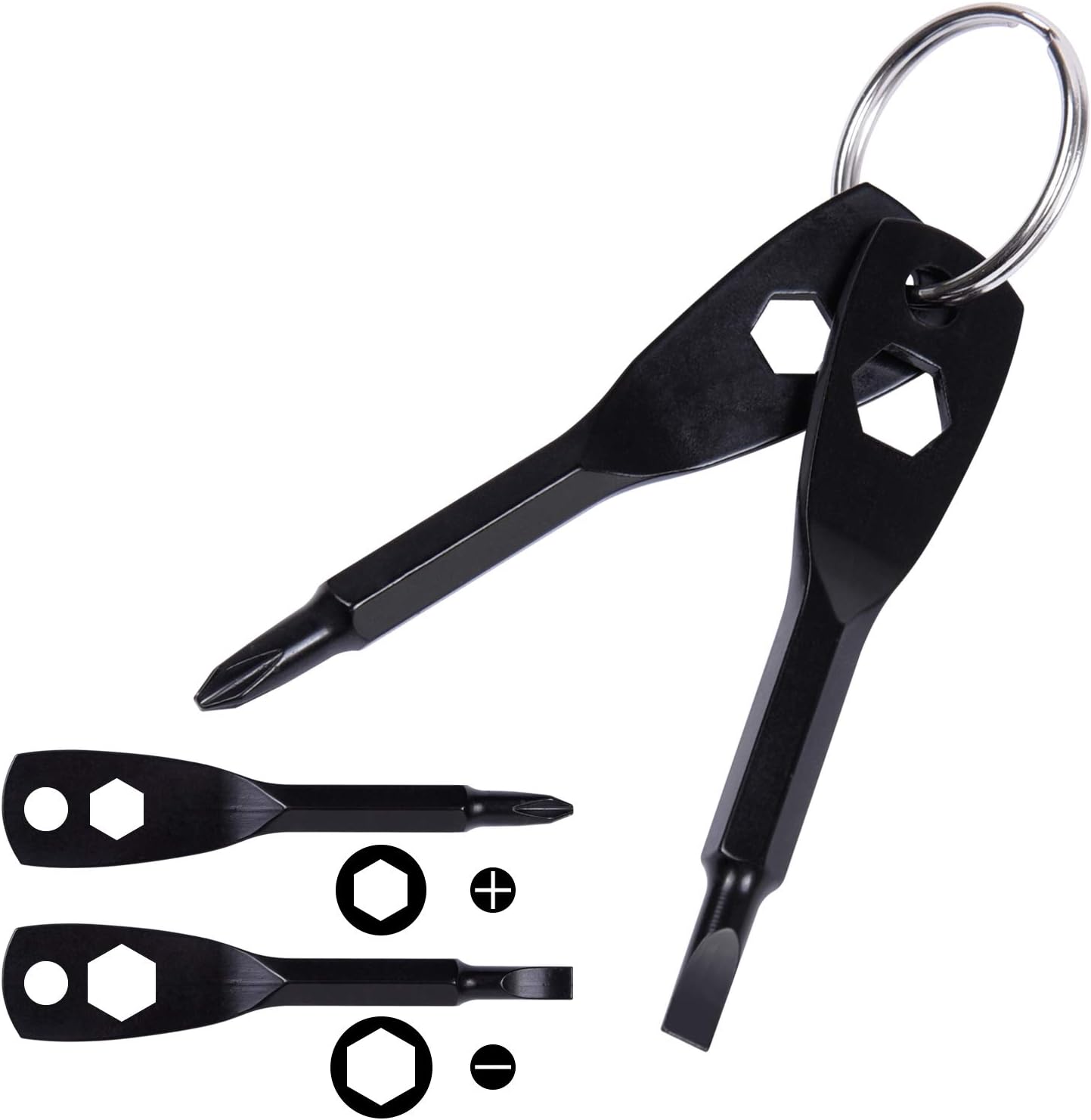 Tourvenis Multifunktions-taschenschlüssel, 4-in-1-reparaturwerkzeug Mit Kreuzschlitz-, Schlitz- Und Innensechskantschlüssel, Geschenk Für Männer Und Ehemänner