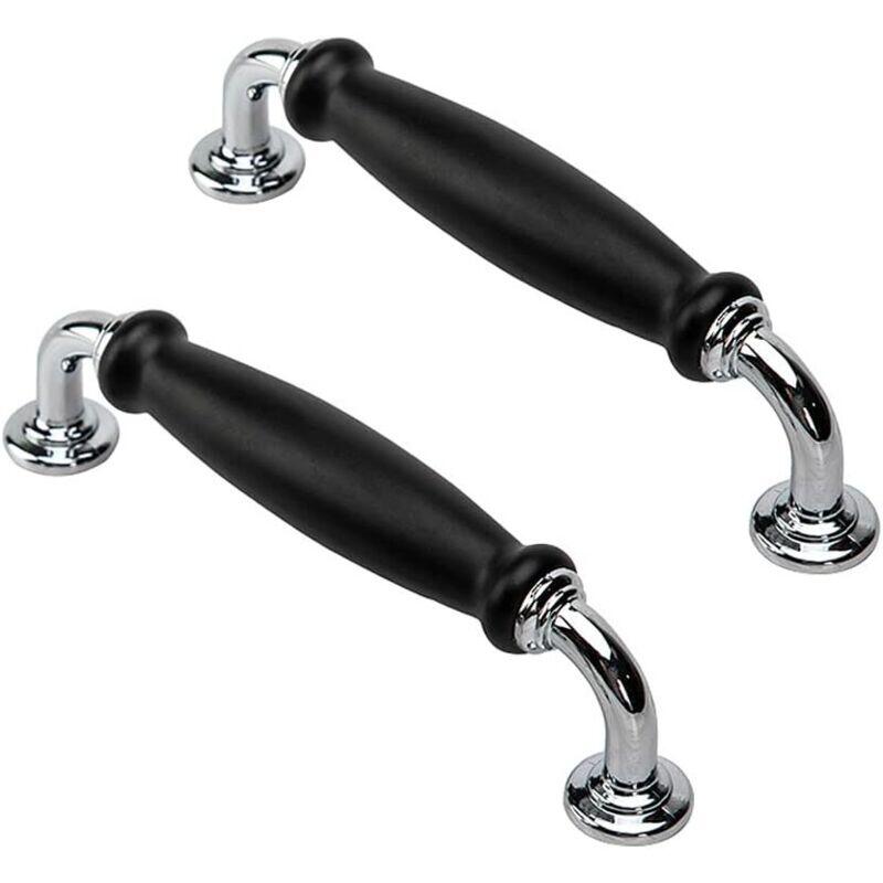2 Stück 128 Mm Schwarze Vintage-türknöpfe, Schranktürgriffe, Schubladengriffe, Möbelgriffe Für Küchenschränke