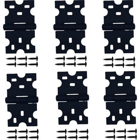 10 Schwarze Scharniere, Schrankscharniere Mit Schrauben, Geeignet Für Kleine Türen, Schubladen, Fenster Und Möbelbeschläge.