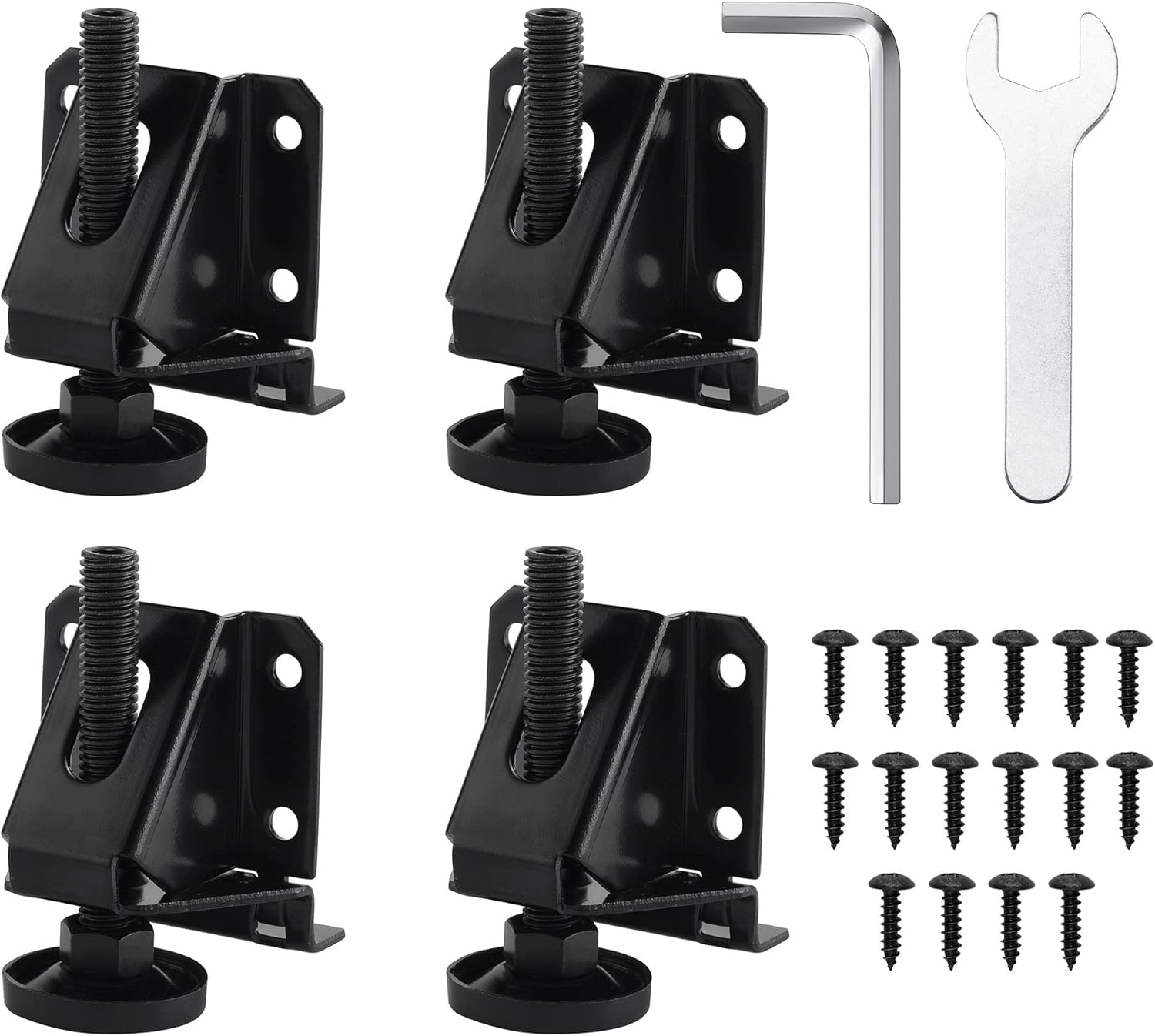 4er-set Höhenverstellbare Möbelfüße – Aus Robustem Metall – Für Möbel, Schränke, Sofas, Tische Und Regale