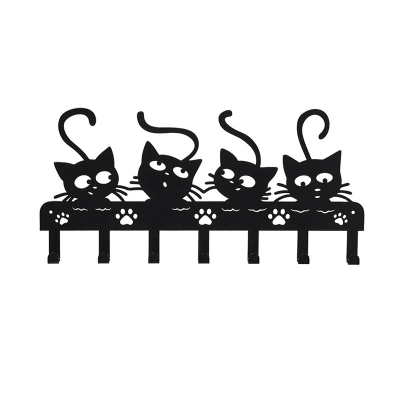 Stück Badezimmerhaken, Garderobenständer, Geeignet Für Badezimmer, Küche, Wohnzimmer, Toilette, Schraubmontage, 4 Kätzchen