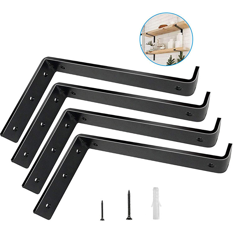Stück Schwarze Wandregalhalterungen 240×150×40 Mm, Robuste Metallhalterungen Zur Befestigung Von Wandregalen