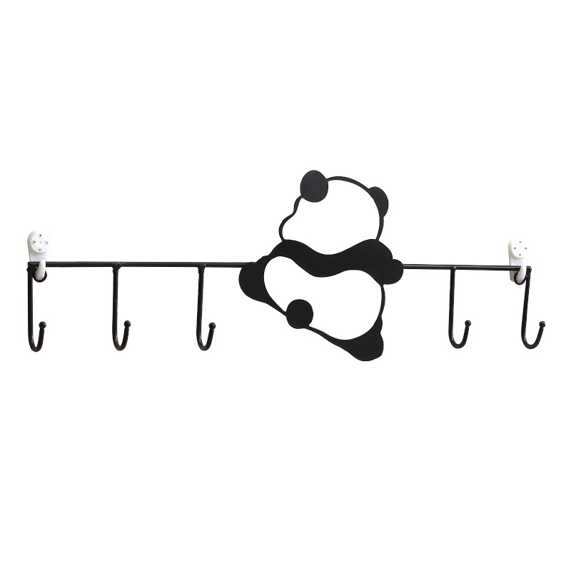 1-teilige Garderobenleiste Für Badezimmer, Küche, Wohnzimmer, Wc, Bohrmontage, Panda-haken