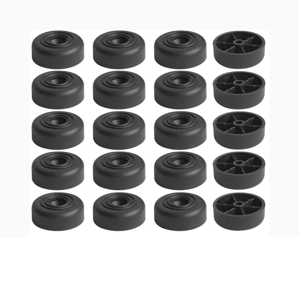 20 Stück Rutschfeste Gummifüße, Runde Gummifüße Für Schneidebretter, Möbel, Schränke, Sofas, Schwarz (d36mm X H14mm)