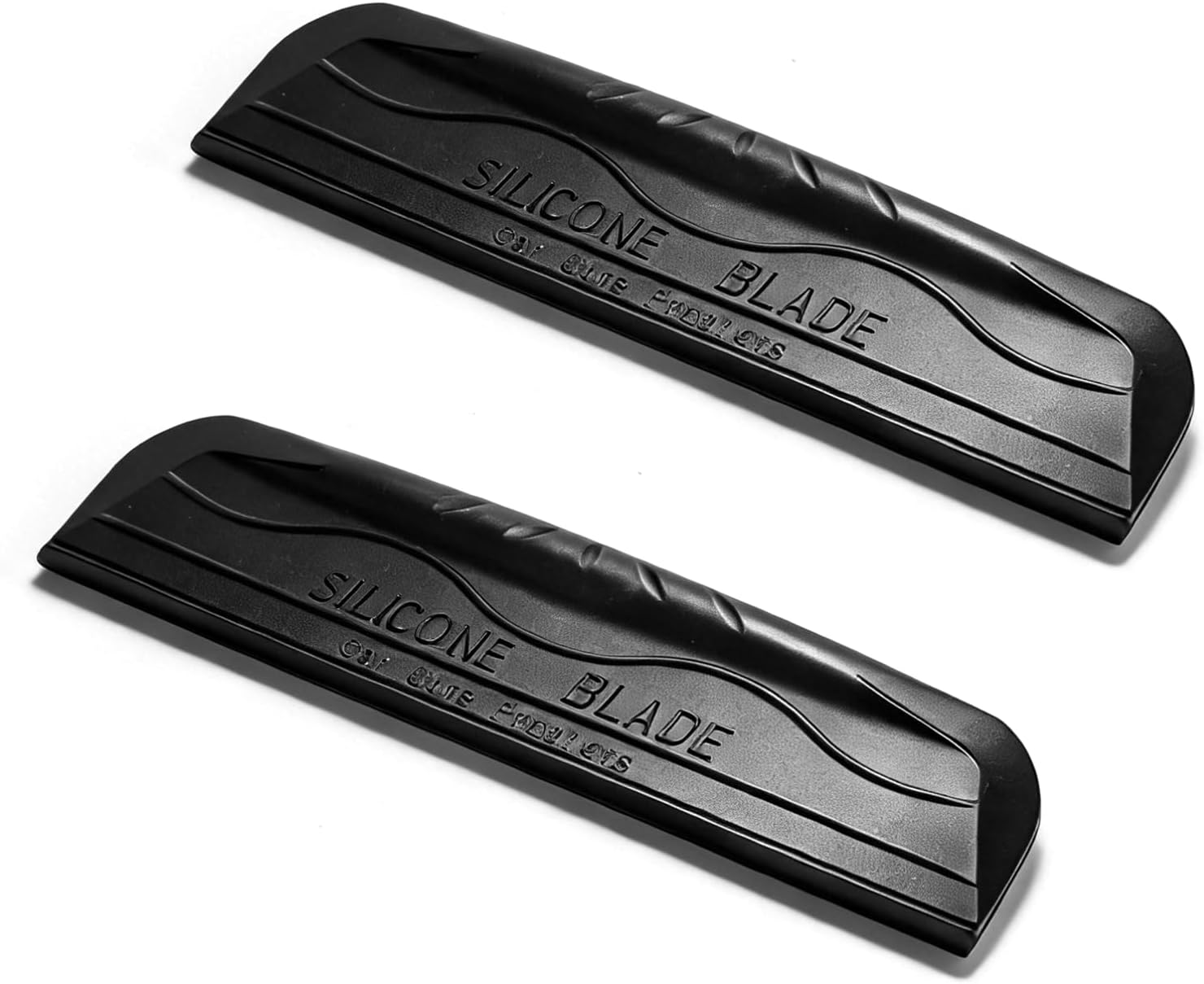 Set Mit 2 Silikon-autoabziehern, Gummiabzieher, Silikon-wasserabzieher, Ohne Griff, Weicher Gummi-fensterabzieher, 25 X 6,5 Cm, Schwarz