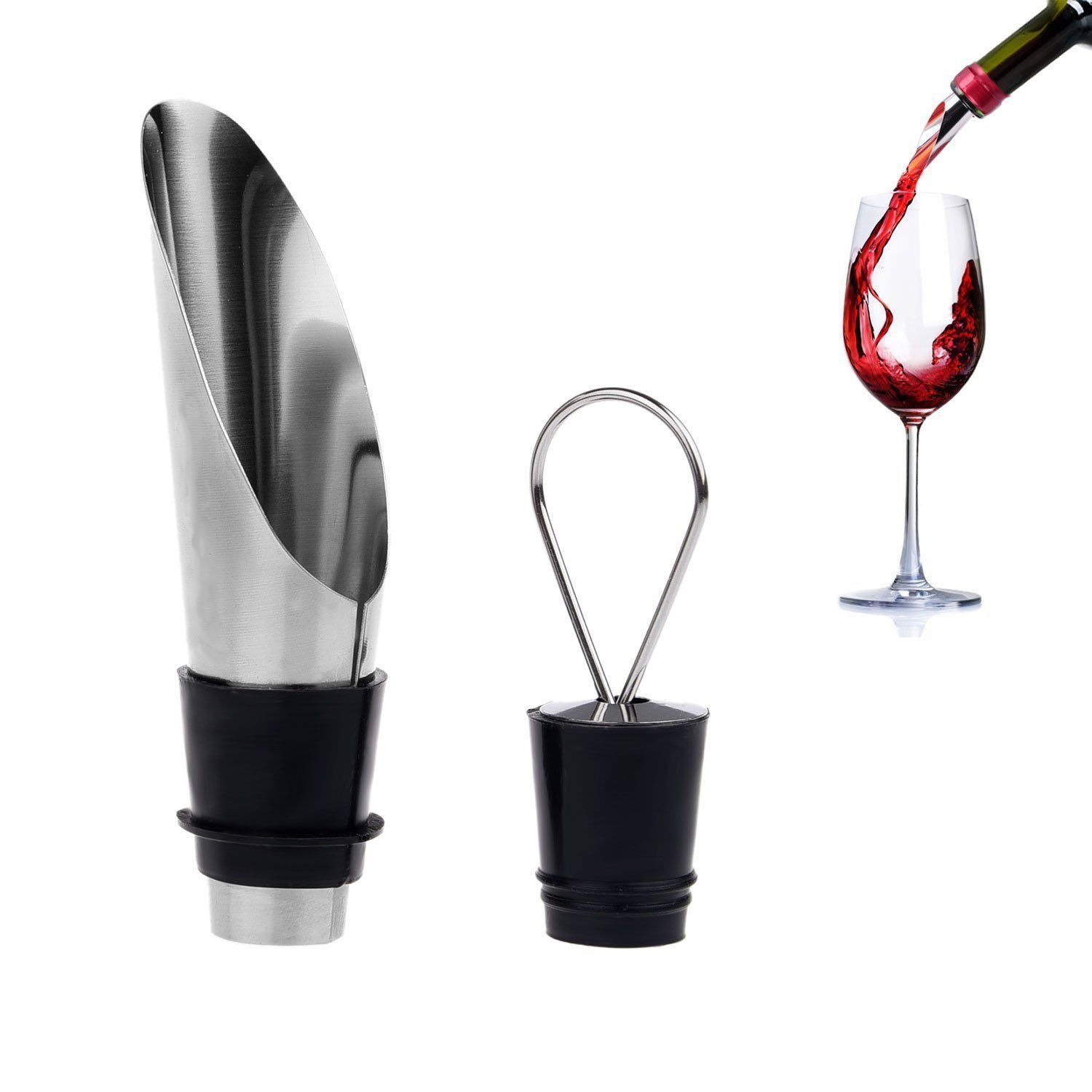 3 Hochwertige Flaschenausgießer – Für Wein, Liköre, Getränke, Cocktails, Öl, Essig Und Mehr