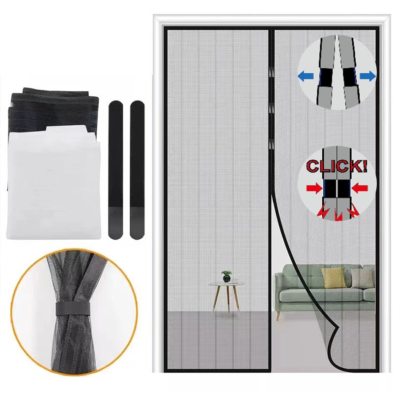 Magnetisches Moskitonetz (120 X 210 Cm) Für Türen Und Fenster, Mit Automatischer Schließung, Auch Für Terrassentüren Geeignet.