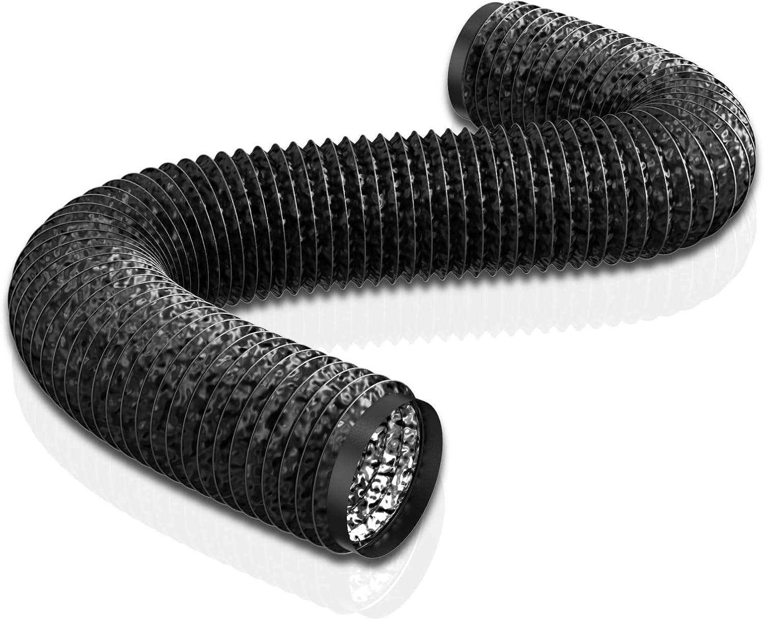 150 Mm Pvc-lüftungsrohr, 3 M Flexibler Abluftschlauch Aus Aluminium Und Edelstahl Für Klimaanlagen, Luftentfeuchter Und Abluftventilatoren.